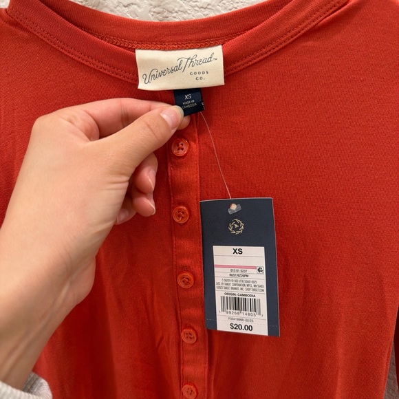 Universal Thread Red Button Down Shirt - Picture 2 of 3